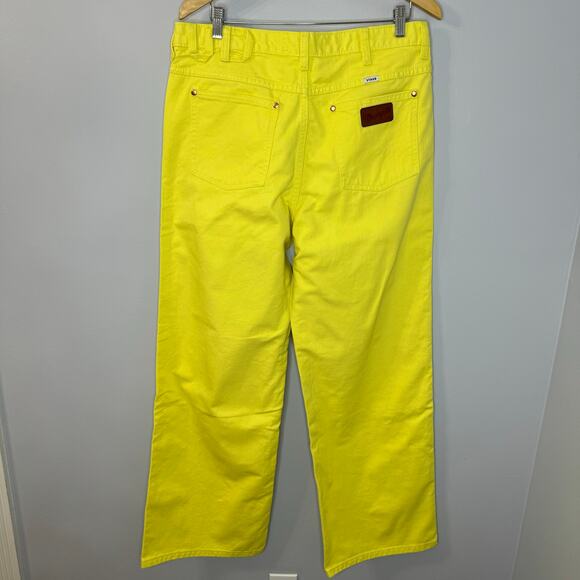 Staud + Wrangler The Loose Jean Mid Ultra Relaxed Fit Yellow Women's 30x32 New - Picture 3 of 14